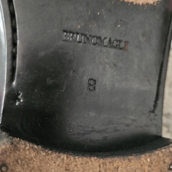 Bruno Magli Mens Black Italian Leather Designer Loafer Dress Shoe 8 - Picture 9 of 11